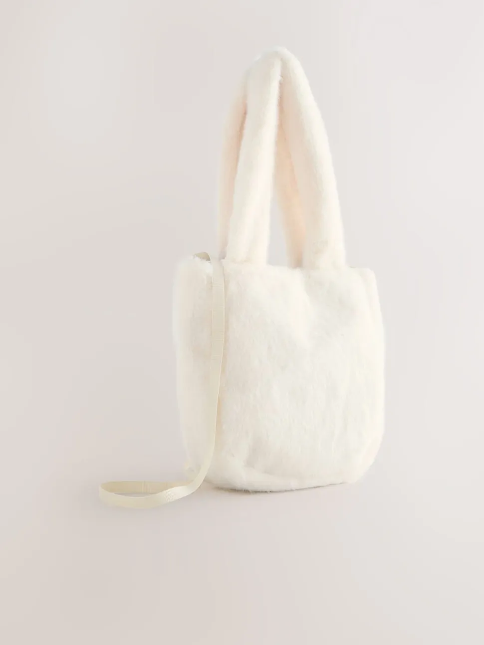 Crème - Cream Fur Bucket Bag