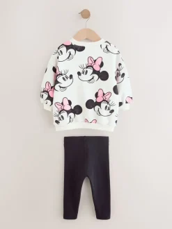 Crème - Disney Minnie Mouse set van sweatshirt en legging (3mnd -7jr)