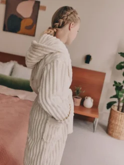 Crème - Fleece Cord Dressing Gown (5-16yrs)