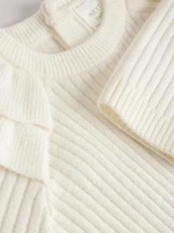 Crème - Gebreide babytrui en leggings set 2 -delig (0mnd -3jr)