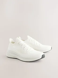 Crème - Gebreide sneakers