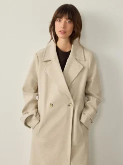 Crème - Lange maxi-jas