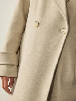 Crème - Lange maxi-jas