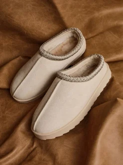 Crème - Linzi Tana Faux Suede Slip-On Slippers