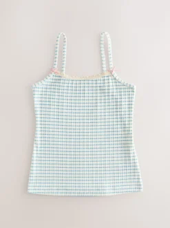 Crème - Set van 3 camihemdjes met textuur en bandjes (1,5-16jr)