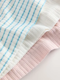 Crème - Set van 3 camihemdjes met textuur en bandjes (1,5-16jr)