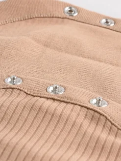Crème - Set van 5 rompers met lange mouwen