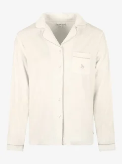 Crème - The Little Tailor luxe kerstpyjama van zacht aanvoelend velours