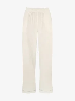 Crème - The Little Tailor luxe kerstpyjama van zacht aanvoelend velours