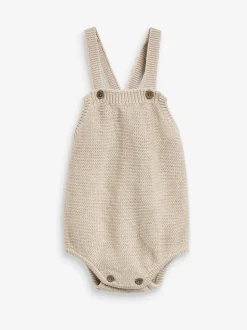Crème - The Little Tailor stijlvol gebreid babyrompertje van 100% katoen