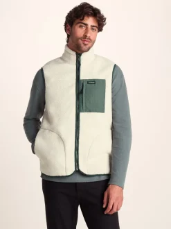 Crème - Tog 24 Evan sherpa bodywarmer voor heren