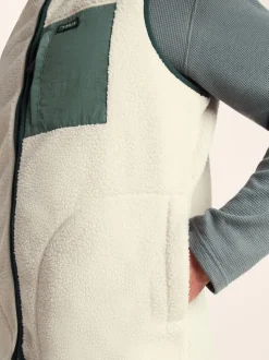 Crème - Tog 24 Evan sherpa bodywarmer voor heren