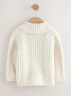 Crème - Vest met figuurtjes (3mnd-7jr)