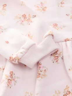 Crème gebloemd - Sweaterjurk (3 mnd-7 jr)