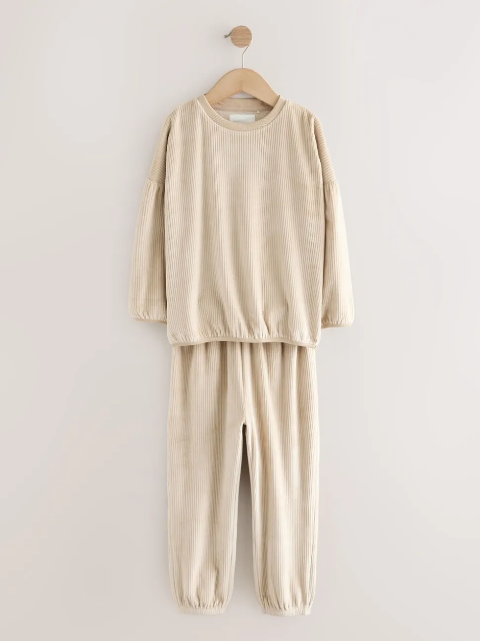 Crème geribbeld - Behaaglijke fleece pyjama (9 mnd-16 jr)