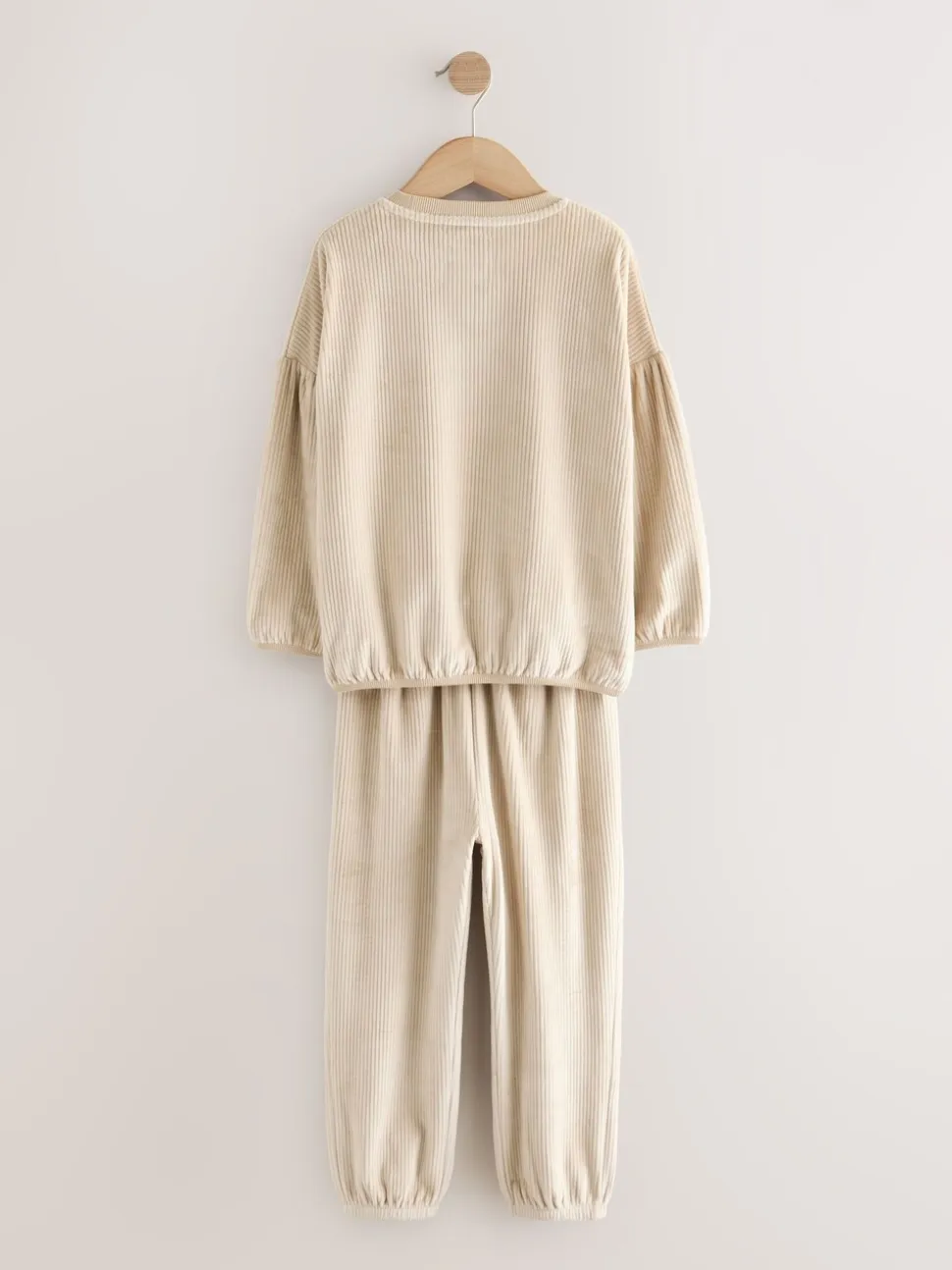 Crème geribbeld - Behaaglijke fleece pyjama (9 mnd-16 jr)