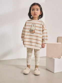 Crème gestreept - Set met Miffy-sweatshirt en legging (3 mnd-7 jr)