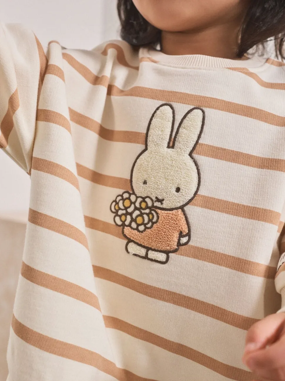 Crème gestreept - Set met Miffy-sweatshirt en legging (3 mnd-7 jr)