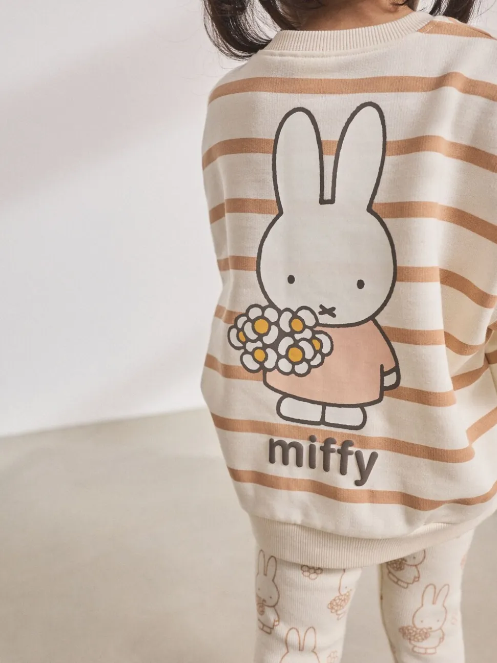 Crème gestreept - Set met Miffy-sweatshirt en legging (3 mnd-7 jr)