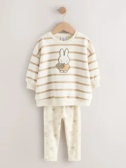 Crème gestreept - Set met Miffy-sweatshirt en legging (3 mnd-7 jr)