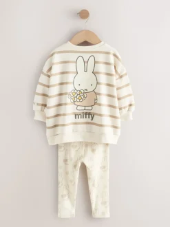 Crème gestreept - Set met Miffy-sweatshirt en legging (3 mnd-7 jr)