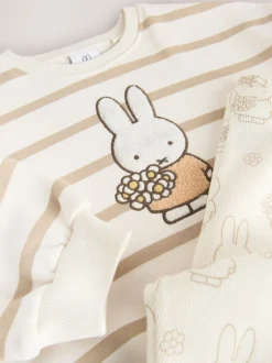 Crème gestreept - Set met Miffy-sweatshirt en legging (3 mnd-7 jr)