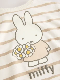 Crème gestreept - Set met Miffy-sweatshirt en legging (3 mnd-7 jr)