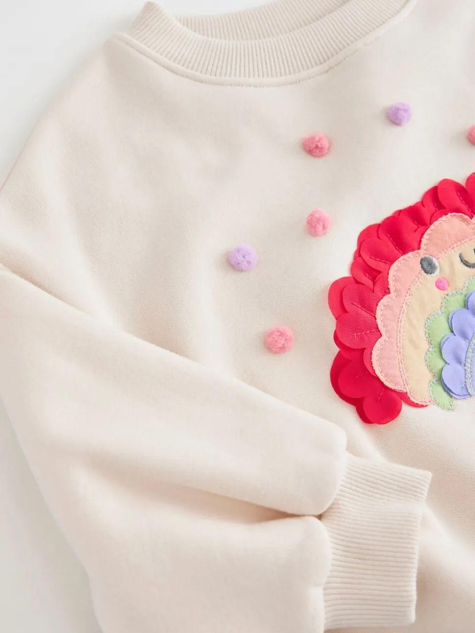 Crème Regenboog Taco - Sweatshirt met ronde hals (3 mnd-7 jr)