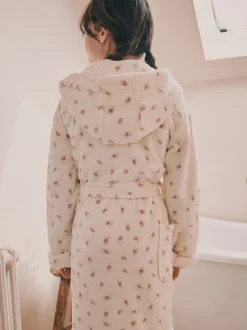 Crème Rozenknop - Fleece kamerjas (9mnd -16jr)
