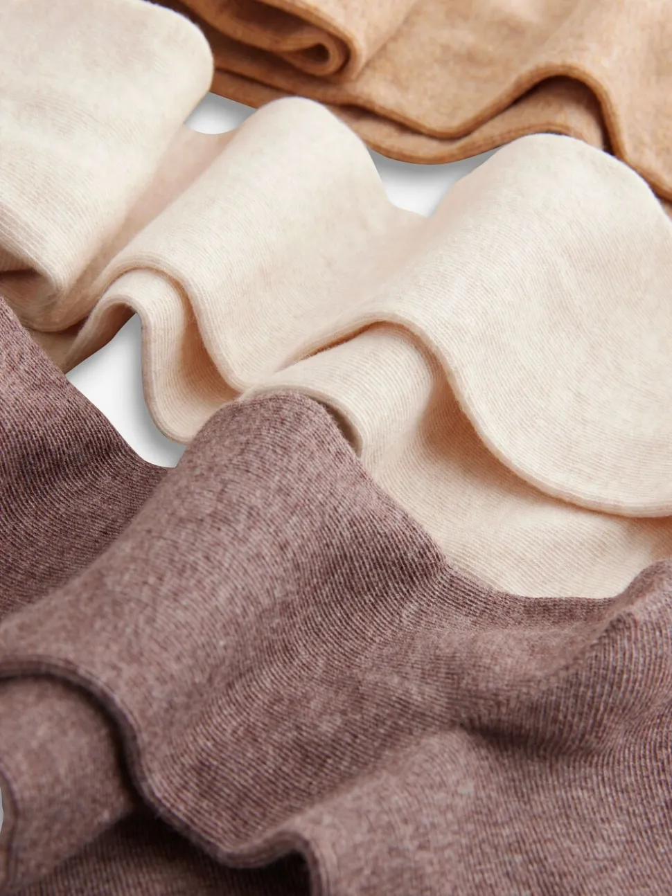 Crèmekleurig/neutraal - Set van 3 katoenrijke tights
