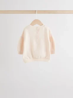 Crèmekleurig/roze - Baby sweatshirt en joggingbroek 6 -delige set (0mnd -2jr)