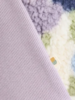 Crème/paarse tulp - 2 -delige Set van Fleece Tops en Leggings voor Baby''s (0mnd-2jr)