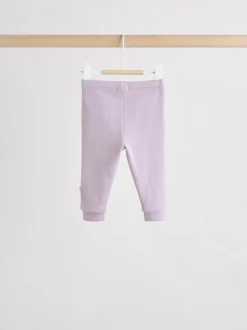 Crème/paarse tulp - 2 -delige Set van Fleece Tops en Leggings voor Baby''s (0mnd-2jr)