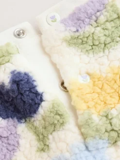 Crème/paarse tulp - 2 -delige Set van Fleece Tops en Leggings voor Baby''s (0mnd-2jr)