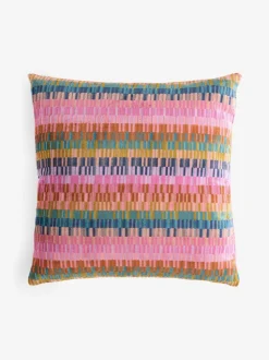 Cut Velvet Rio Blocks Cushion