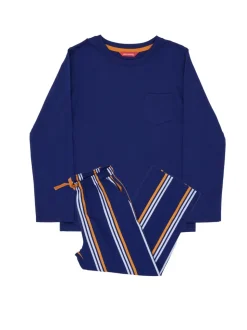 Cyberjammies Jersey Top & Printed Stripe Pyjamas Set