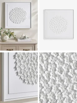 3D ingelijste wanddecoratie met acryl bloemen