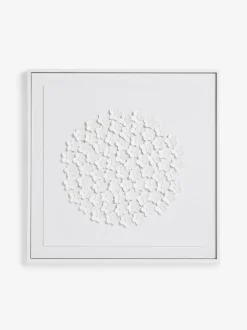 3D ingelijste wanddecoratie met acryl bloemen