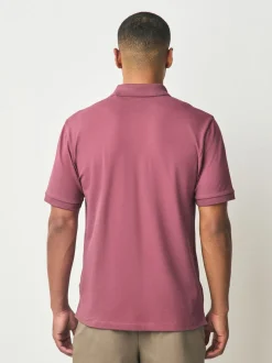 Damson roze - Normale Pasvorm - Piqué poloshirt met korte mouwen