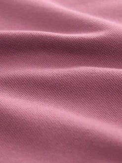 Damson roze - Normale Pasvorm - Piqué poloshirt met korte mouwen
