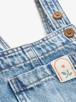 Denim - 100% katoenen bretelbroek (3 mnd-7 jr)