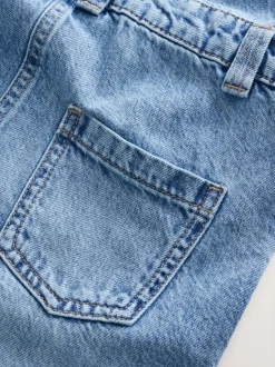 Denim - Barrel 100% katoenen bretelbroeken (3-16jr)