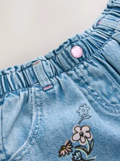 Denim - Jeans met bloemenprint (3mnd-7jr)