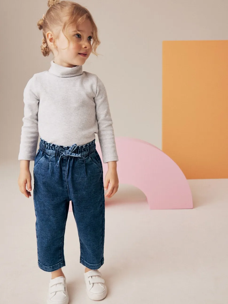 Denim - Jeans met gestrikte taille (3 mnd-7 jr)