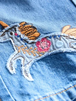Denim - Jeans versierd met eenhoorns (3mnd-7jr)