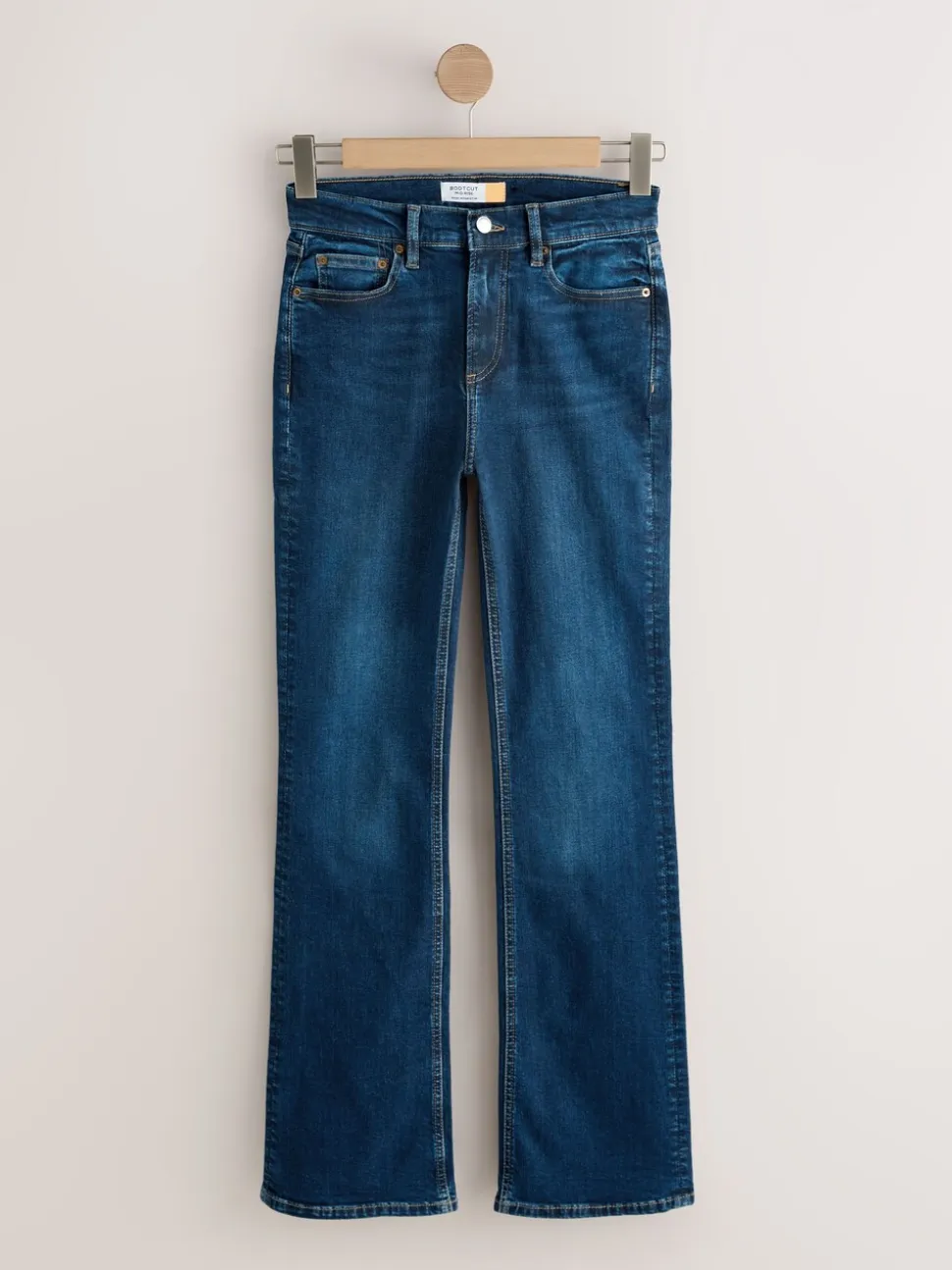 Denim donkerblauw - Mid Rise Stretch Bootcut Jeans