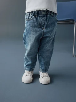 Denim met halve wassing - Mom jeans (3 mnd-7 jr)