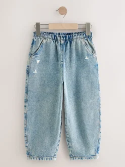 Denim tint - Barrel jeans met elastische taille (3-16jr)