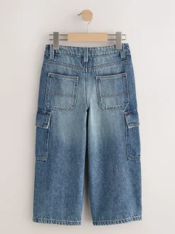 Denim tint - Superwijde Denim Cargobroeken (3-16jr)