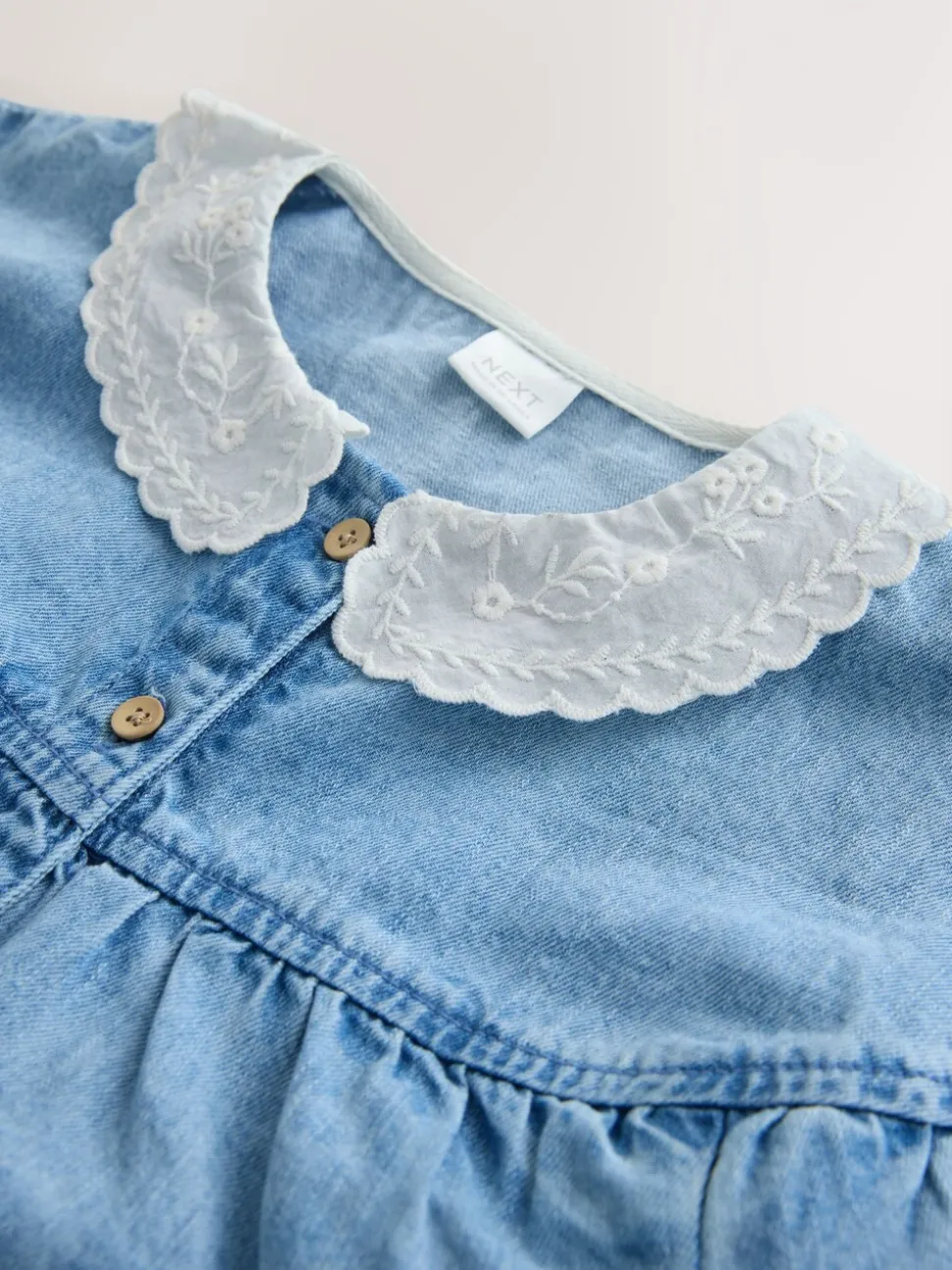 Denimkarakter - Set van overhemdjurk en legging (3mnd-8jr)